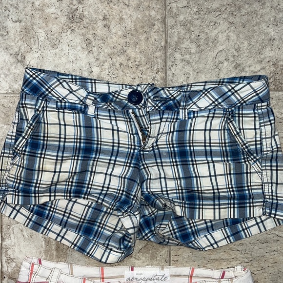 2 pairs of Aeropostale plaid stretch shorts size 0 - Picture 2 of 8